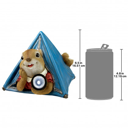 Toscano - Backyard Camper Squirrel Solar Statue