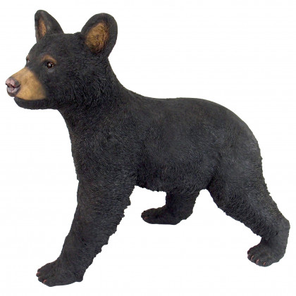 Toscano - Snooping Cub Black Bear Statue
