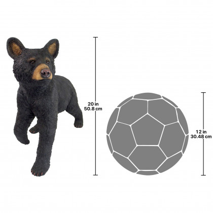 Toscano - Snooping Cub Black Bear Statue