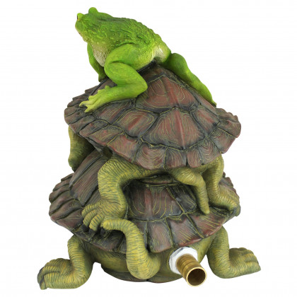 Toscano - Along for the RideFrog and Turtles Spitter Piped Statue