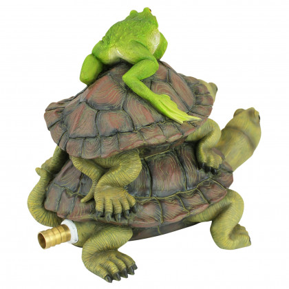 Toscano - Along for the RideFrog and Turtles Spitter Piped Statue