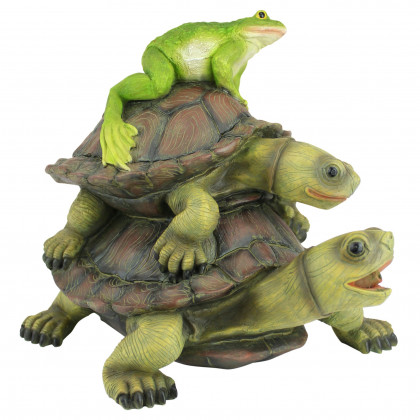 Toscano - Along for the RideFrog and Turtles Spitter Piped Statue