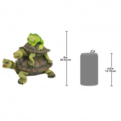 Toscano - Along for the RideFrog and Turtles Spitter Piped Statue