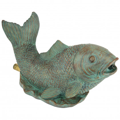 Toscano - Japanese Koi Piped Spitter Statue