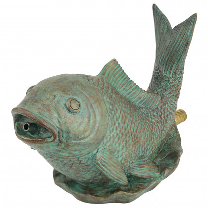 Toscano - Japanese Koi Piped Spitter Statue