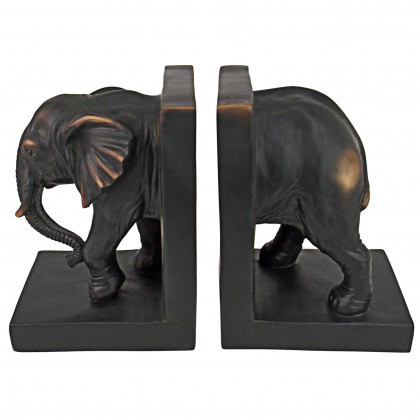 Toscano - Elephant Sculptural Bookend Pair in Designer Resin