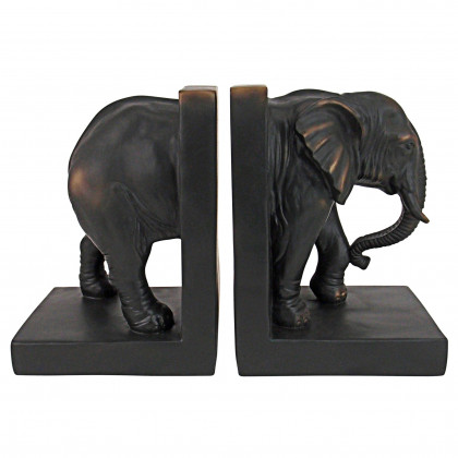 Toscano - Elephant Sculptural Bookend Pair in Designer Resin