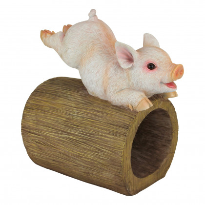 Toscano - Hog Wild Pouncing Pig Gutter Guardian Downspout Statue