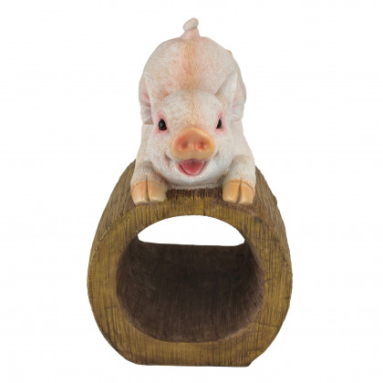 Toscano - Hog Wild Pouncing Pig Gutter Guardian Downspout Statue