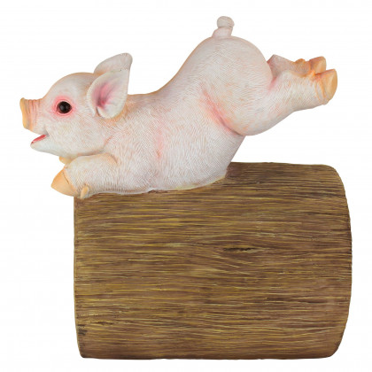 Toscano - Hog Wild Pouncing Pig Gutter Guardian Downspout Statue