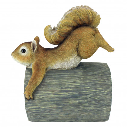 Toscano - Crash the Squirrel Gutter Guardian Downspout Statue