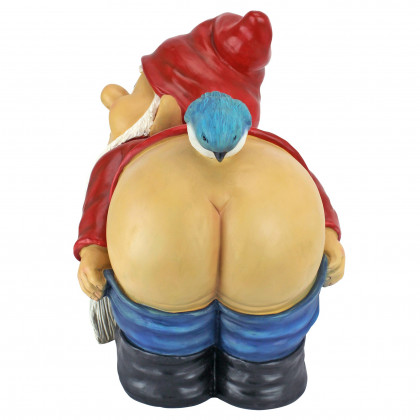 Toscano Loonie Moonie Bare Buttocks Garden Gnome Statue - Large