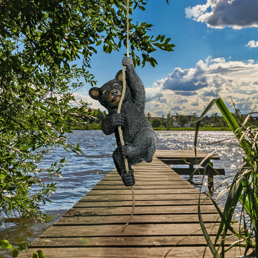 Toscano - Swinging Bocephus Bear Cub Hanging Statue