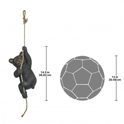 Toscano - Swinging Bocephus Bear Cub Hanging Statue