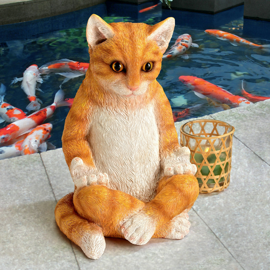 Toscano - Zen Kitty Meditating Cat Statue