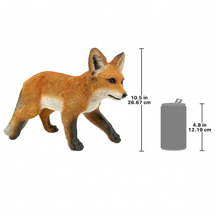Toscano - Cavorting Carmine Baby Red Fox Statue
