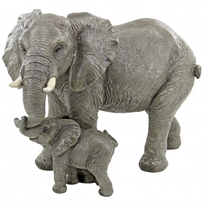 Toscano - Herd Mentality Mother and Calf Elephant Statue