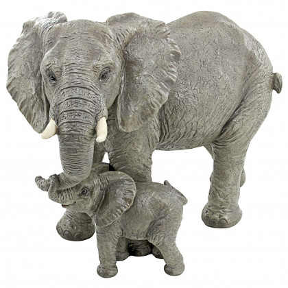 Toscano - Herd Mentality Mother and Calf Elephant Statue