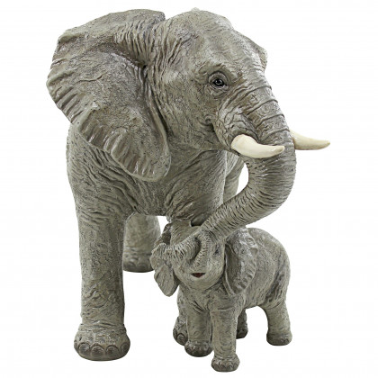 Toscano - Herd Mentality Mother and Calf Elephant Statue