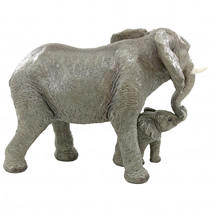 Toscano - Herd Mentality Mother and Calf Elephant Statue
