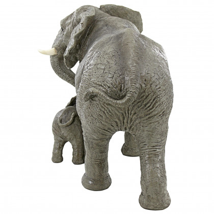 Toscano - Herd Mentality Mother and Calf Elephant Statue