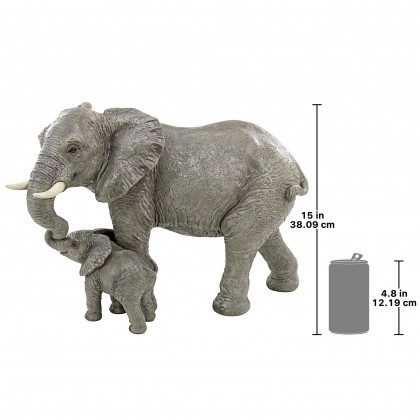 Toscano - Herd Mentality Mother and Calf Elephant Statue