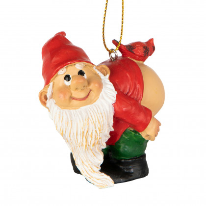 Toscano - Set of 3 Loonie Moonie Gnome Holiday Ornaments