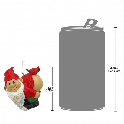 Toscano - Set of 3 Loonie Moonie Gnome Holiday Ornaments