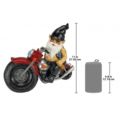 Toscano - Axle Greasethe Biker Gnome Statue