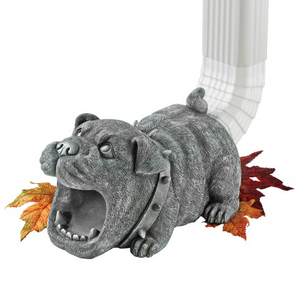 Toscano - Butch the Bulldog Gutter Guardian Downspout Statue