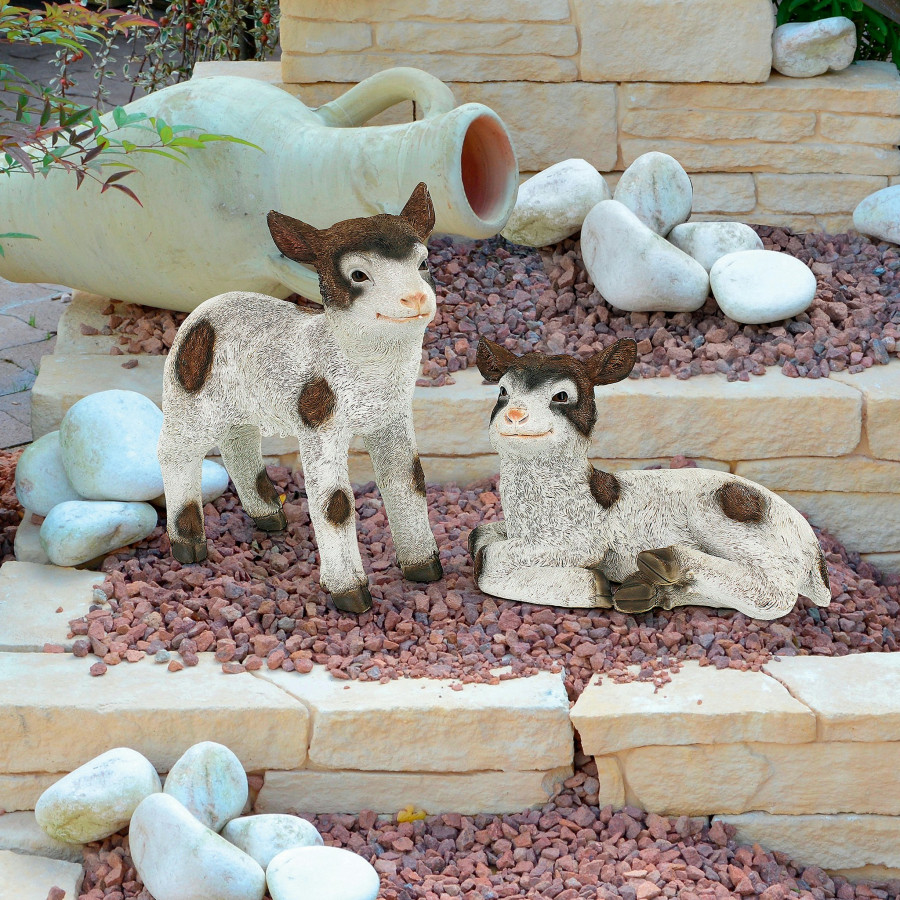 Toscano - Set of 2 New Kids on the Farm Baby Goat Animal Statues