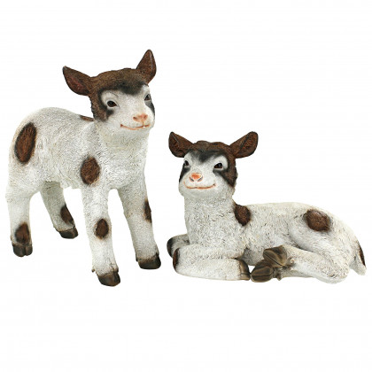 Toscano - Set of 2 New Kids on the Farm Baby Goat Animal Statues