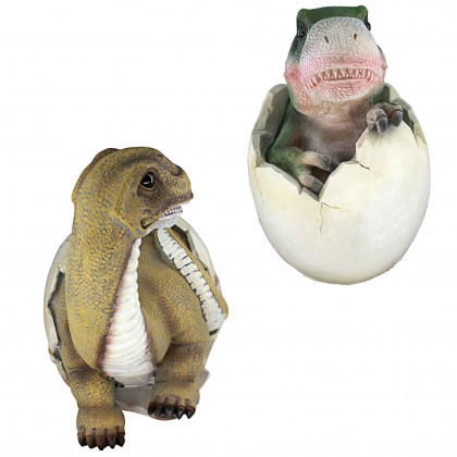 Toscano - Set of 2 Baby Dinosaur Egg Hatchling Statues