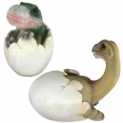Toscano - Set of 2 Baby Dinosaur Egg Hatchling Statues