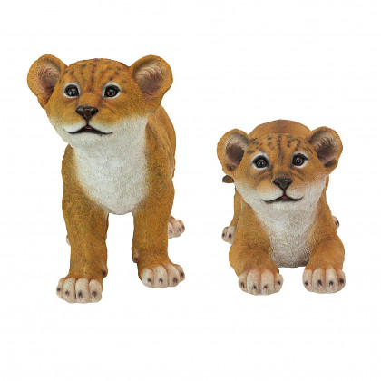 Toscano - Lion Cubs of the Sahara Animal Statues Complete Set