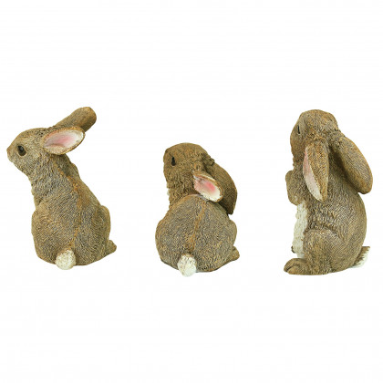Toscano - Set of 6 The Bunny Den Garden Rabbit Statue