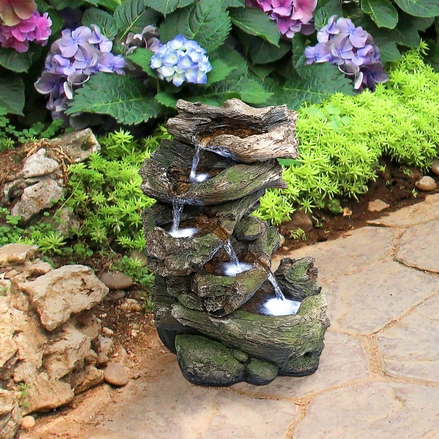 Toscano - Mesquite Falls Illuminated Garden Fountain