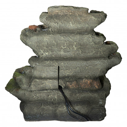 Toscano - Ribbon Ridge Cascading Waterfall Illuminated Garden Fountain