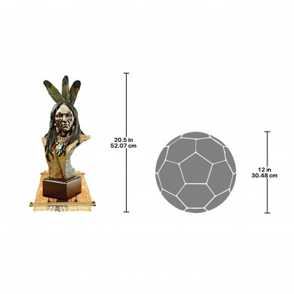 Toscano - Noble Native American Chief Bust Statue