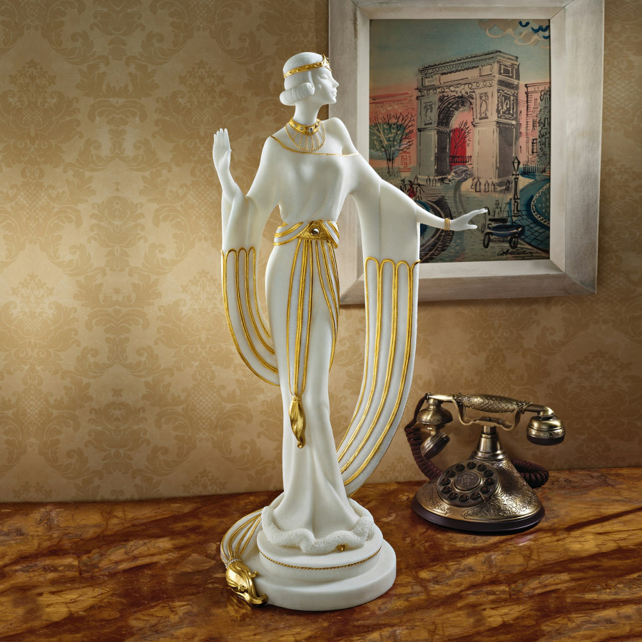 Toscano - Draped in Gold Art Deco Dancer Statue