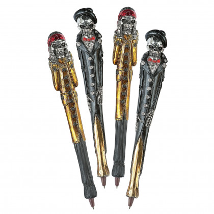 Toscano - Gothic Skull Vessel Cup with Pens