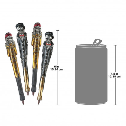 Toscano - Gothic Skull Vessel Cup with Pens