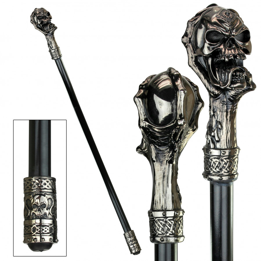 Toscano - Dragonsthorne Death Grip Skull  Claw Walking Stick