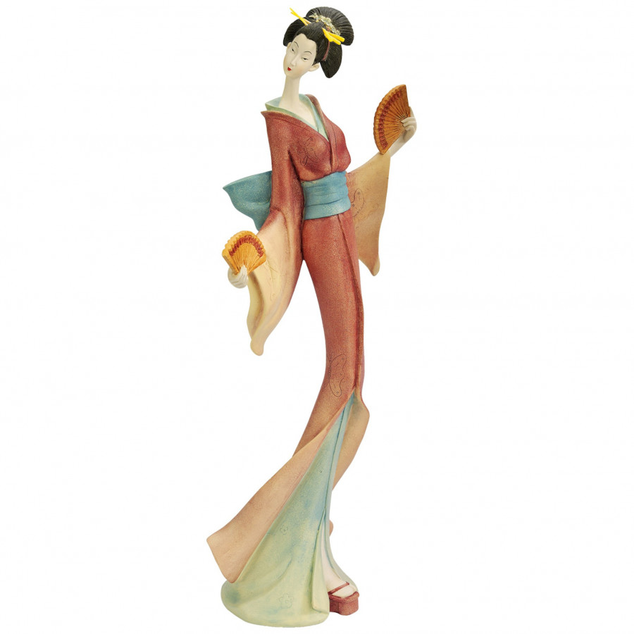 Toscano - Japanese Maiko Geisha Fan Dancer Statues