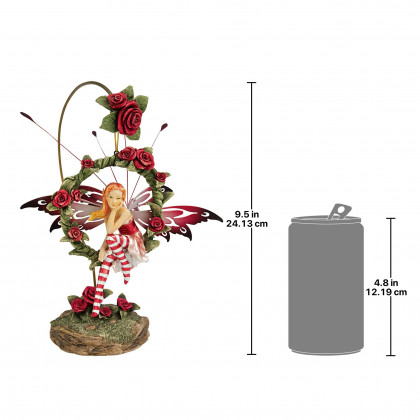 Toscano - Radiant Rose Dangling Fairy Sculpture with Stand