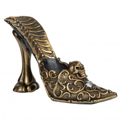 Toscano - Skull Slipper Gothic Girly Girl Catchall Sculpture