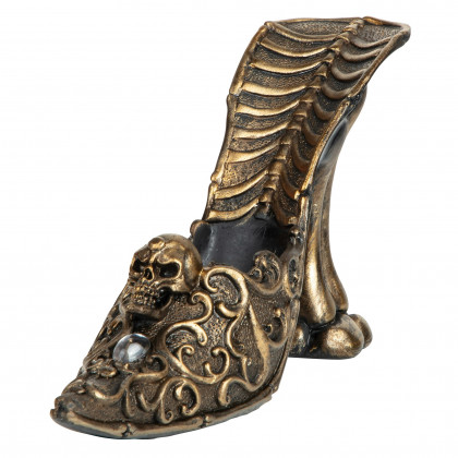 Toscano - Skull Slipper Gothic Girly Girl Catchall Sculpture