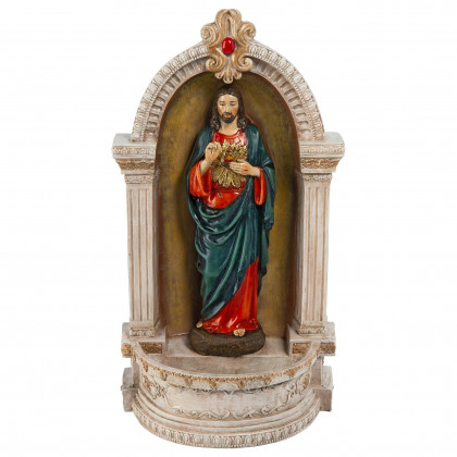 Toscano - Sacred Heart of Jesus Italian-Style Font Statue