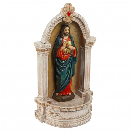 Toscano - Sacred Heart of Jesus Italian-Style Font Statue
