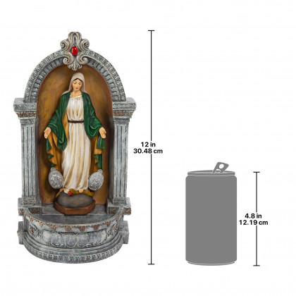 Toscano - Virgin Mary of the Miraculous Medal Italian-Style Font Statue